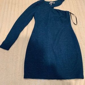BCBG Generation Blue Off Shoulder Dress